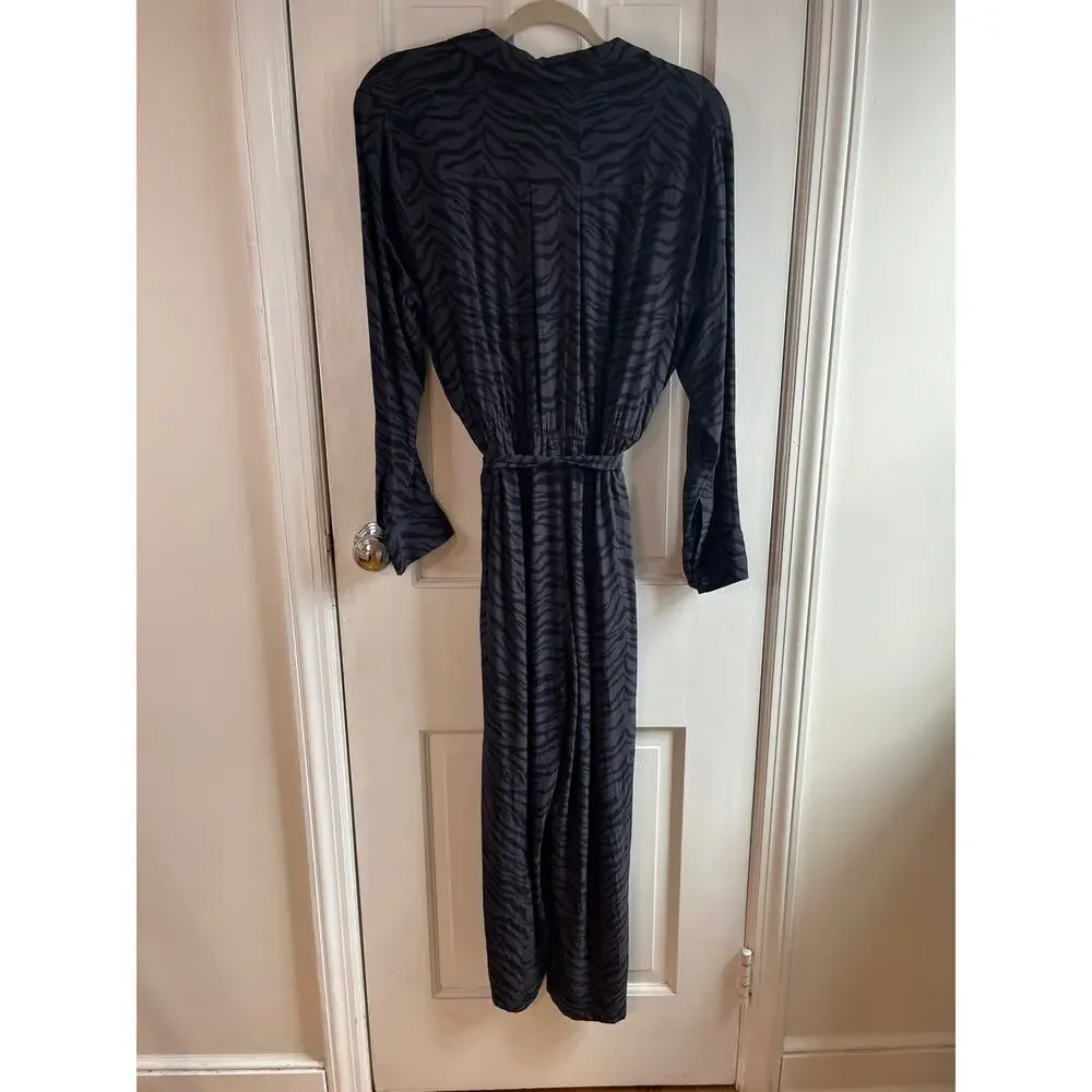 Rails Black Animal Print Jumpsuit L XL - Picture 1 of 7